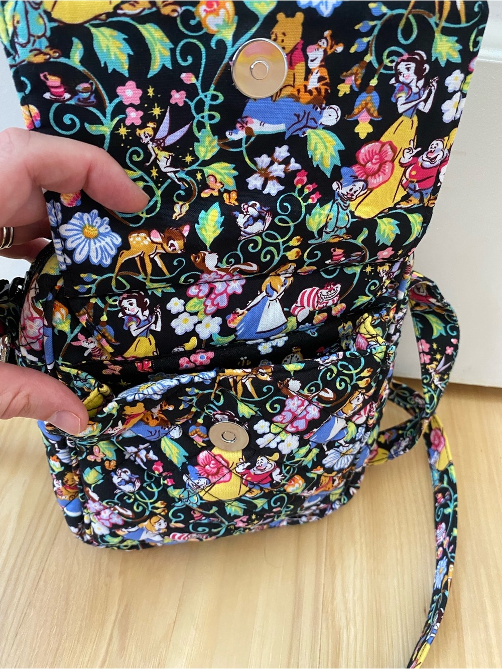 Vera Bradley Disney 100 Small Crossbody Bag Snow White Alice Pooh Bambi - Picture 2 of 9